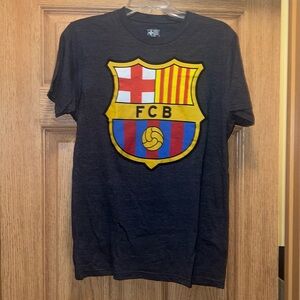 Dark grey FC Barcelona Tshirt. Official merchandise. Size S